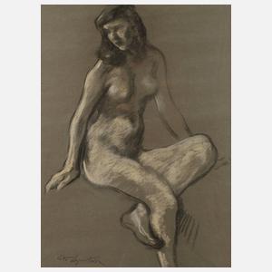 Lotte Laserstein, Sitzender weiblicher Akt