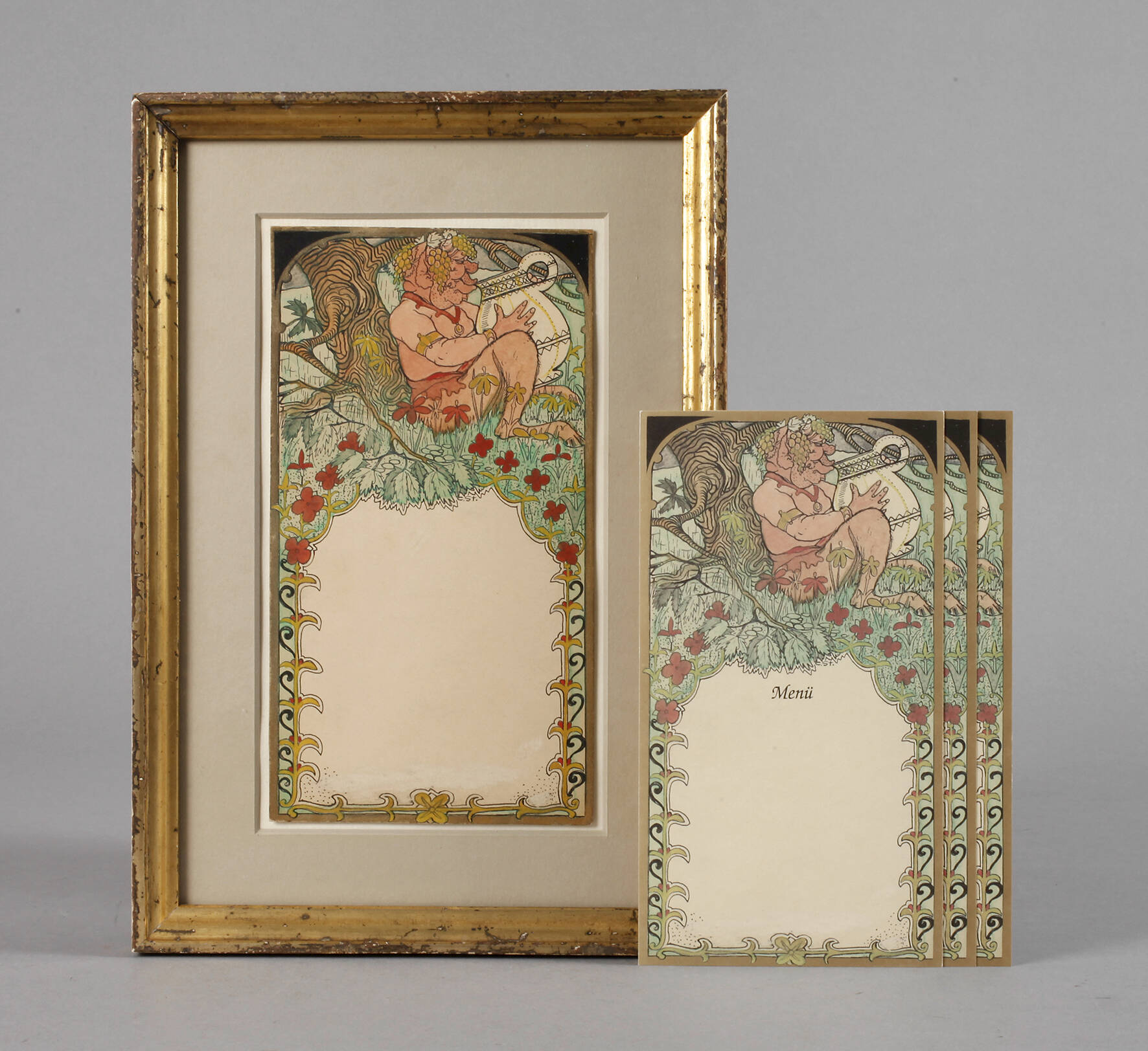 Carl Strathmann, Menükartenentwurf