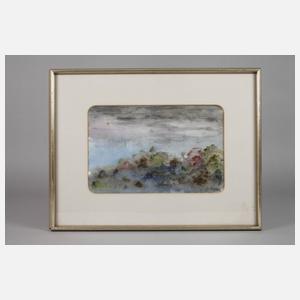 Paar Landschaftsaquarelle