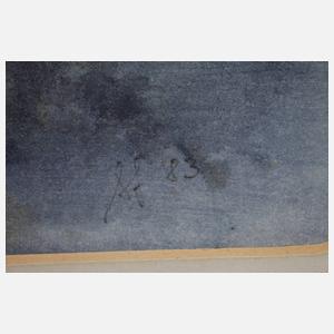 Paar Landschaftsaquarelle