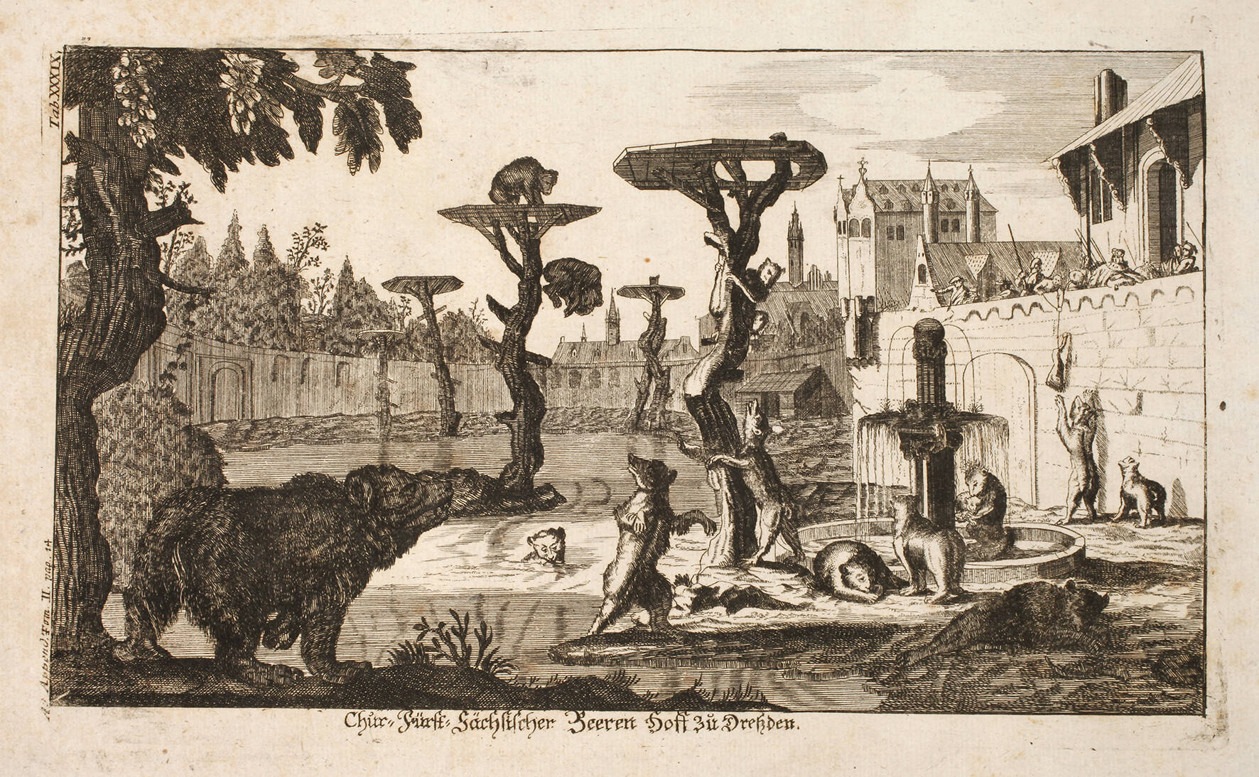 Johann Fr. Wussin, attr., Bärengarten zu Dresden