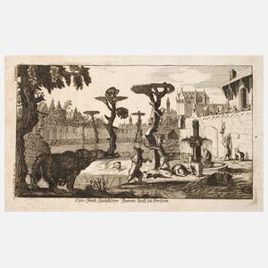 Johann Fr. Wussin, attr., Bärengarten zu Dresden