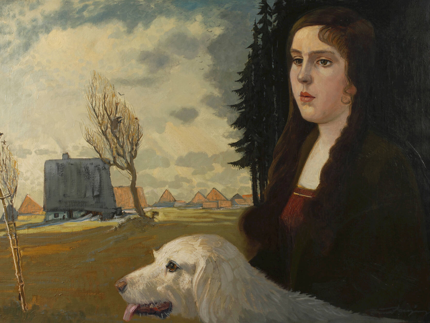 Hanns Herzing, Brünhild mit Hund