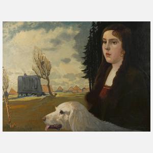 Hanns Herzing, Brünhild mit Hund