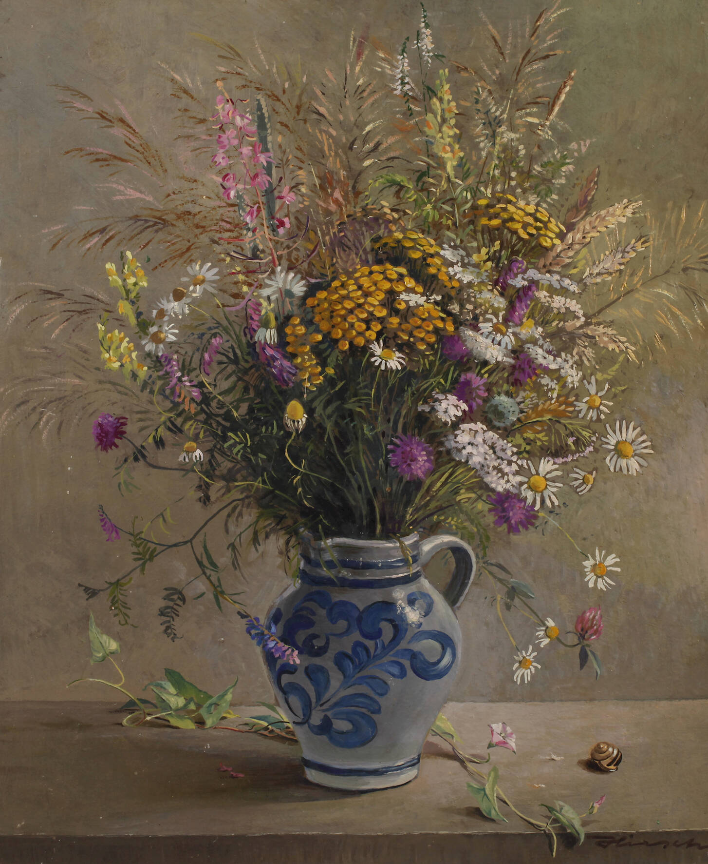 Alfred Hirsch, Wiesenblumenstillleben