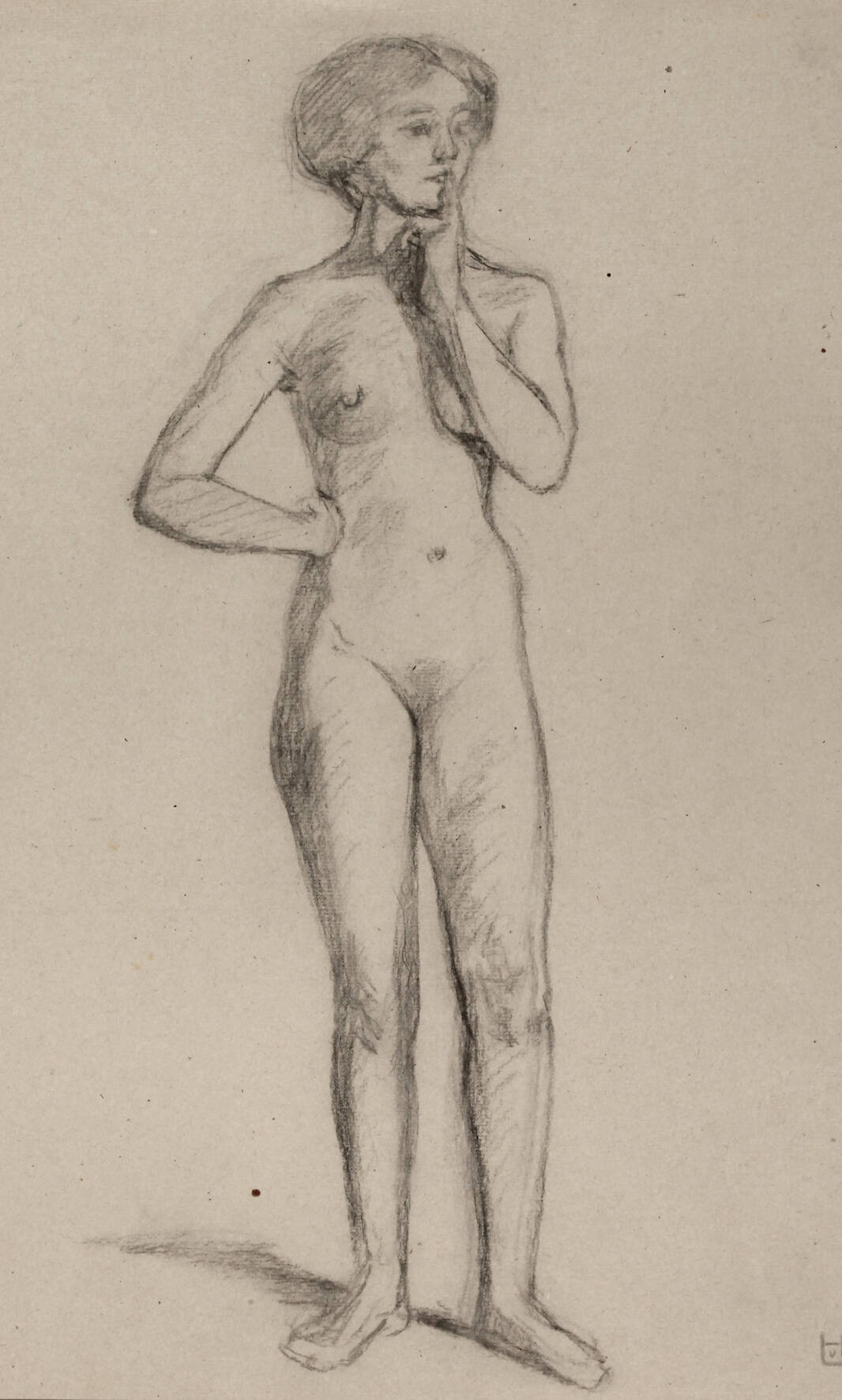 Prof. Ludwig von Hofmann, Stehender weiblicher Akt