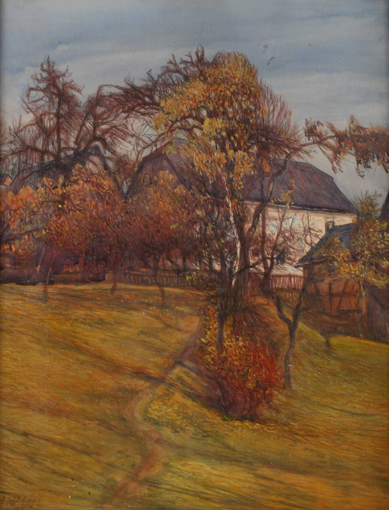 Albin Schlehahn, Im Dorf