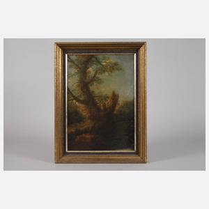 Ludwig Wilhelm Busch attr., An einem Baum