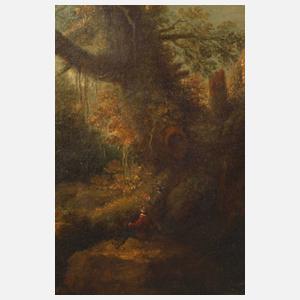 Ludwig Wilhelm Busch attr., An einem Baum