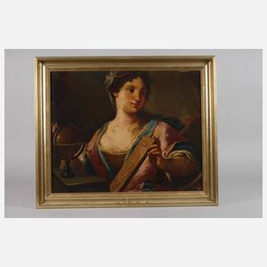 Junge Frau mit Himmelsglobus