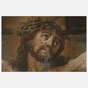 Gekreuzigter Jesus mit Maria Magdalena