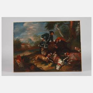 Johann Georg de Hamilton attr., Barocke Sauhatzszene