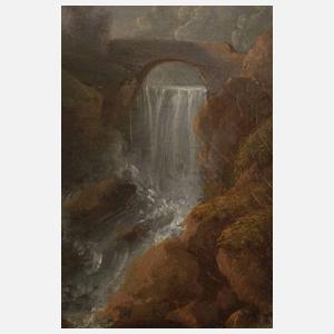 Landschaft mit Wasserfall