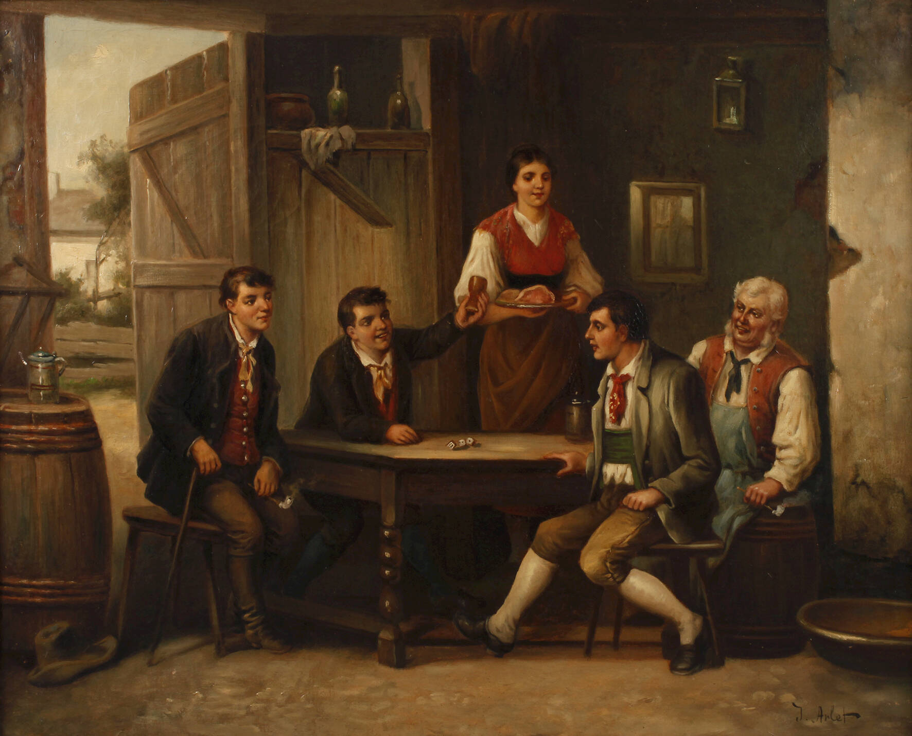 J. Arlet, Wirtshausszene