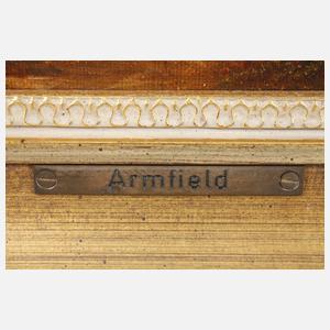 George Armfield, attr., Pferde mit Hund