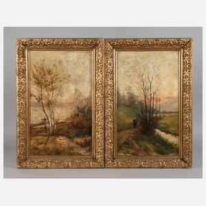 B. Benjamin, Paar impressionistische Landschaften