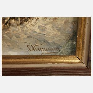 Prof. Emil Neumann, Winterliche Hasenjagd