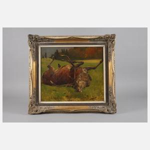 Otto Recknagel, Erlegter Hirsch