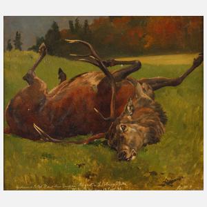 Otto Recknagel, Erlegter Hirsch