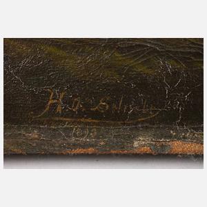 H. O. Schiele, Abendliche Mosellandschaft