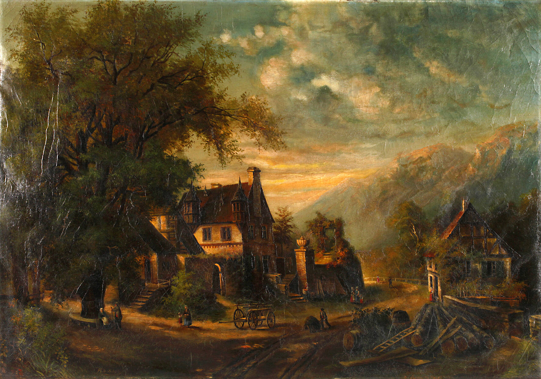 H. O. Schiele, Abendliche Mosellandschaft