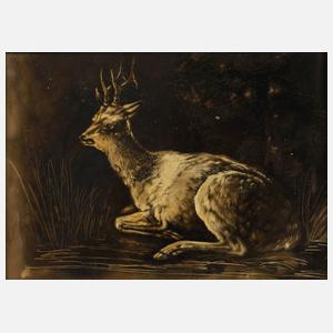 August Schleich, attr., Rehbock