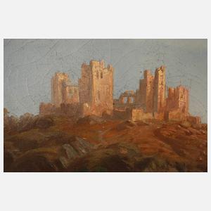 Carl Ludwig Schmitz, Romantische Landschaft mit Burgruine