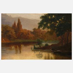 Carl Ludwig Schmitz, Romantische Landschaft mit Burgruine