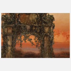 Enrique Serra y Auqué, In den pontinischen Sümpfen bei Rom