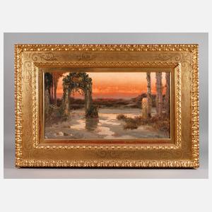 Enrique Serra y Auqué, In den pontinischen Sümpfen bei Rom