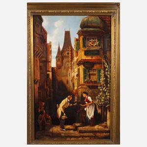 Kopie nach Karl Spitzweg, "Der Gratulant"