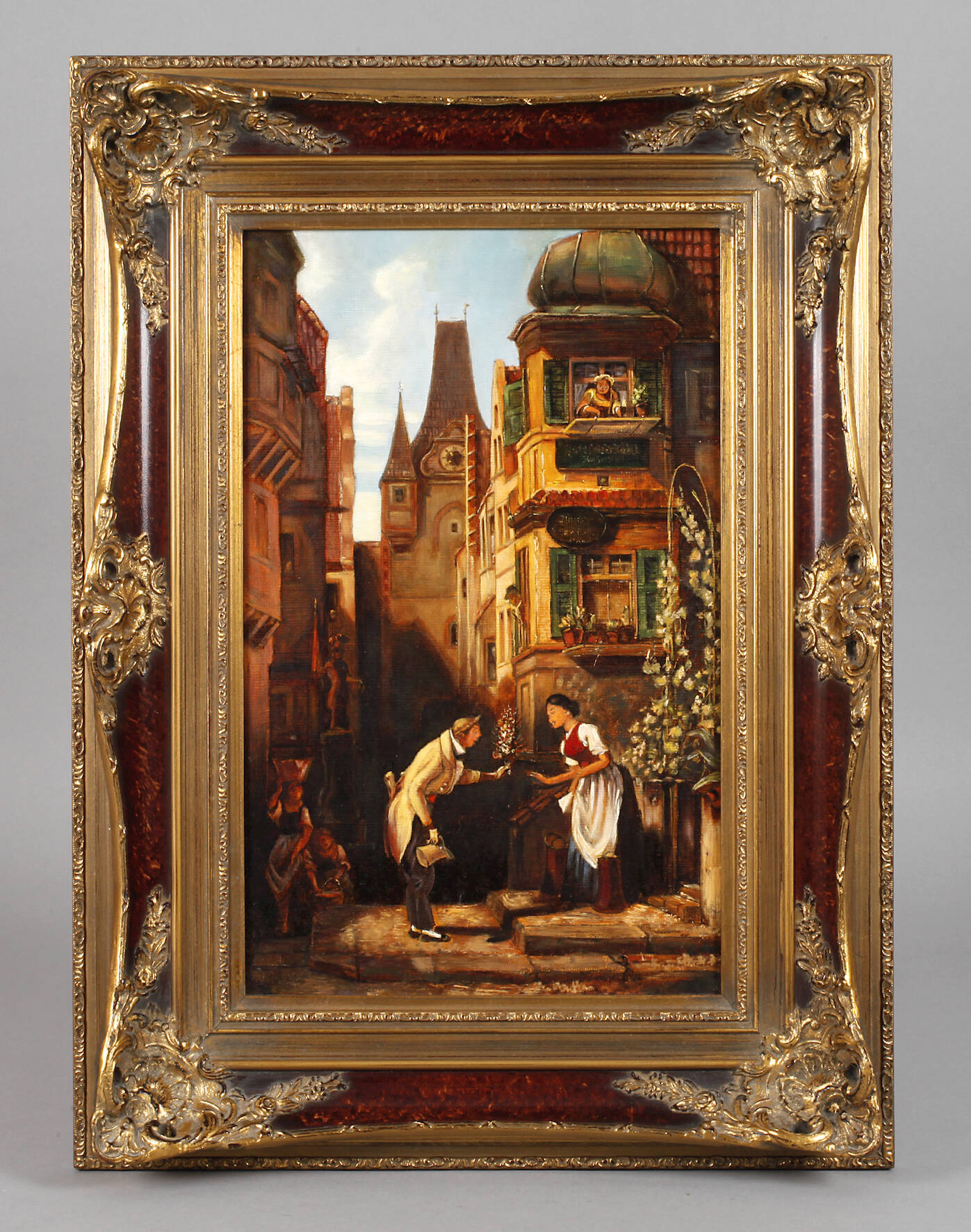 Kopie nach Karl Spitzweg, "Der Gratulant"