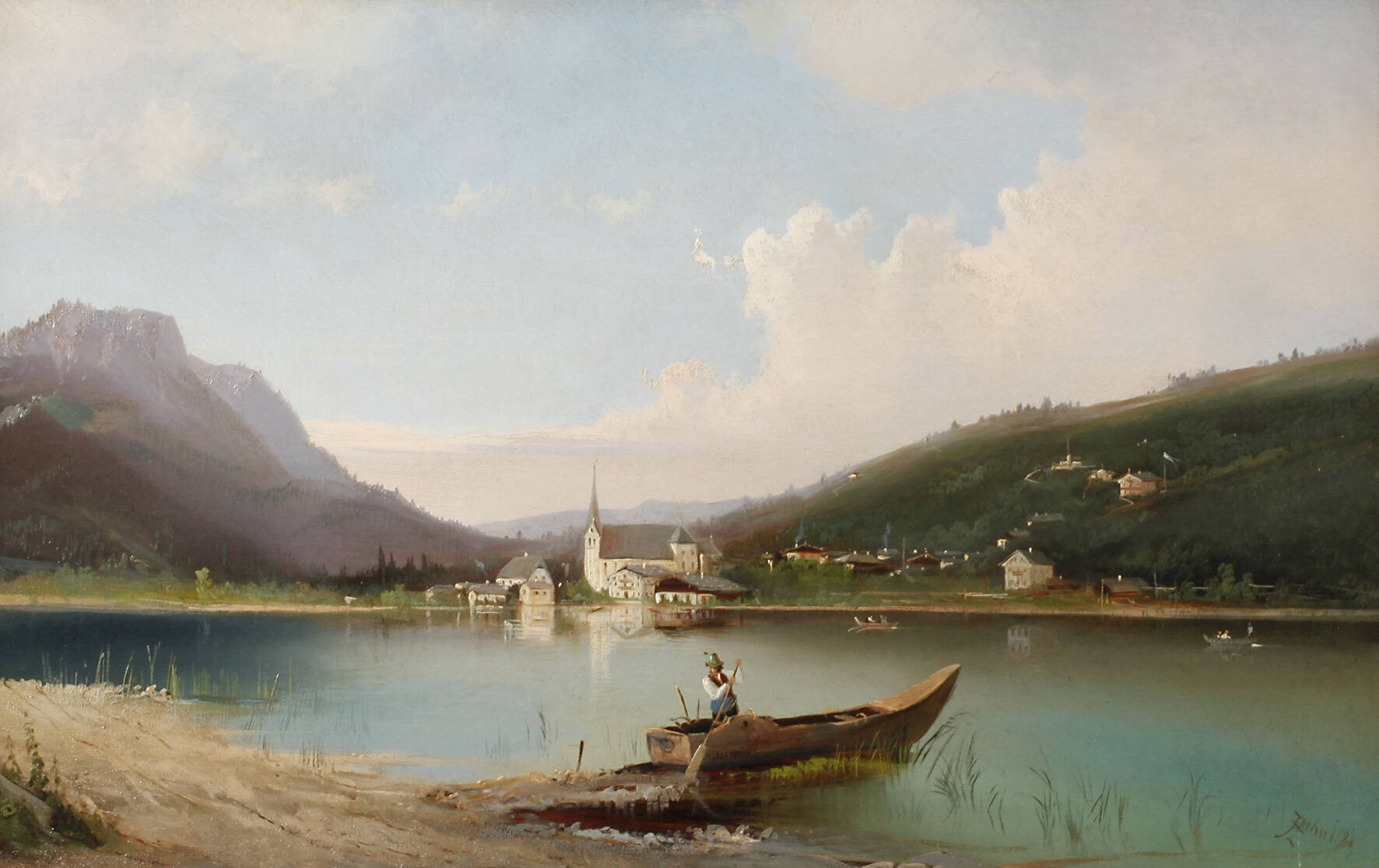 Friedrich Zahn, Blick auf Prien am Chiemsee