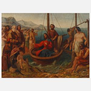 Jesus predigt am See Genezareth