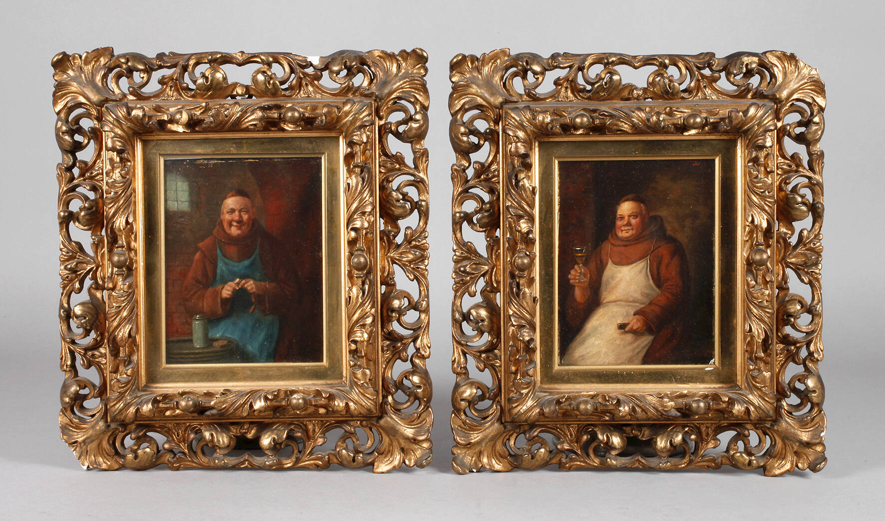 Paar Mönchsdarstellungen