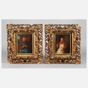 Paar Mönchsdarstellungen