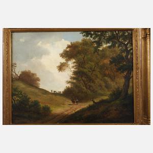 Romantische Landschaft mit Hirten