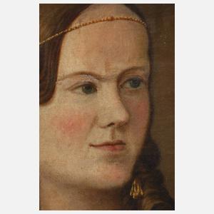 Biedermeierportrait einer jungen Frau