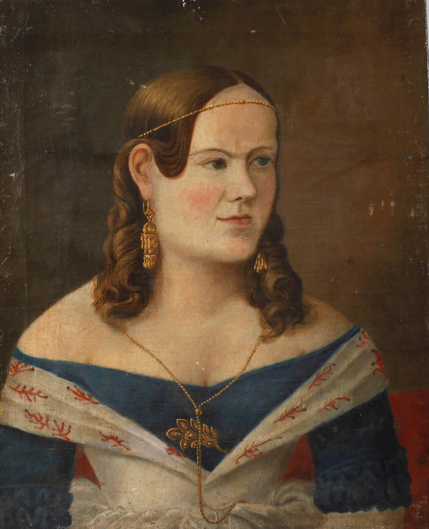 Biedermeierportrait einer jungen Frau