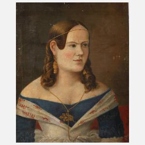 Biedermeierportrait einer jungen Frau
