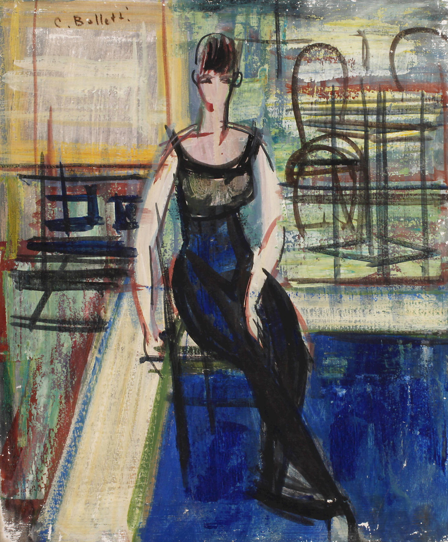 César Bolletti, Dame im Interieur