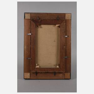 G. Borgmann, Bäuerliches Stubeninterieur mit Katze