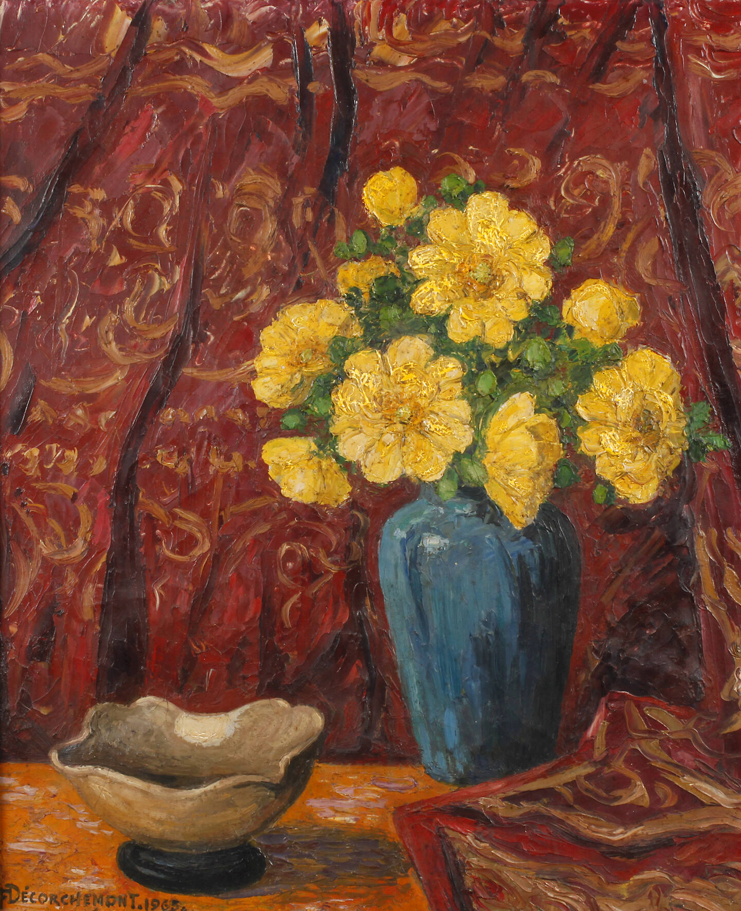 Francois Décorchemont, Blumenstillleben