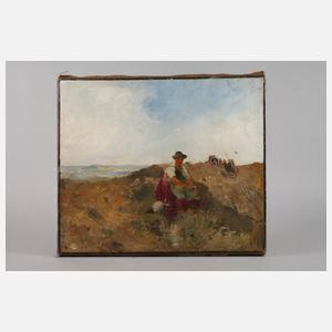 Lore Feldberg-Eber attr., Bauersfrau in Landschaft