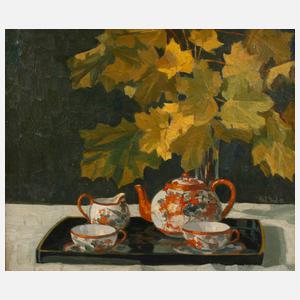 Richard Grieb, Stillleben mit Teegeschirr