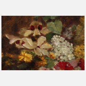 Liesl Kinzel, Blumenstillleben mit Orchideen