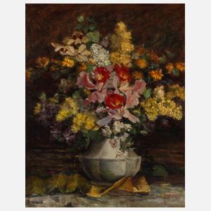 Liesl Kinzel, Blumenstillleben mit Orchideen