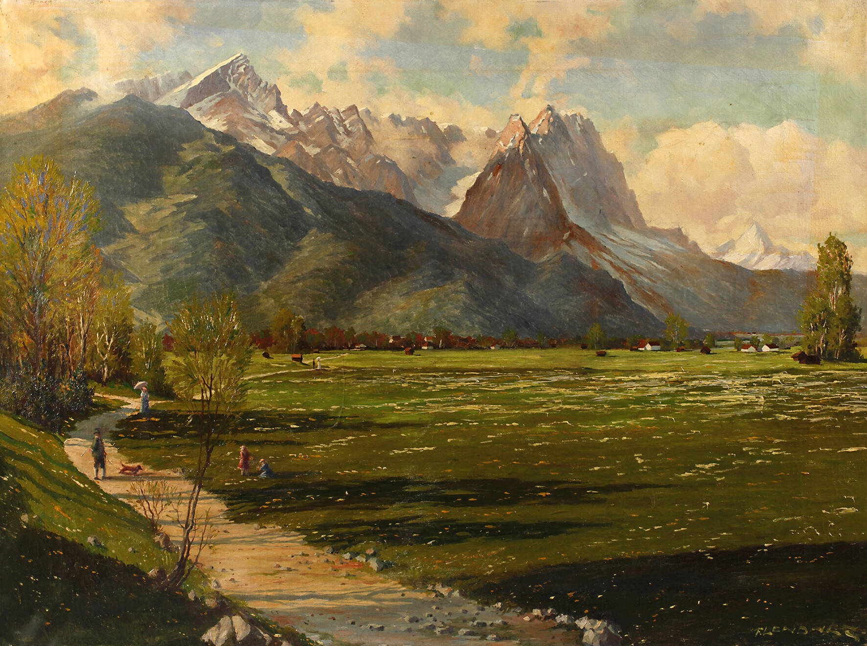 Fritz Lendner, Sommertag im Alpenvorland