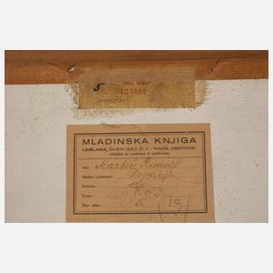 Rudolf Marčič , Fischerboot im Morgendunst