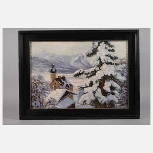 Carl Müller-Baumgarten, Verschneites Alpendorf